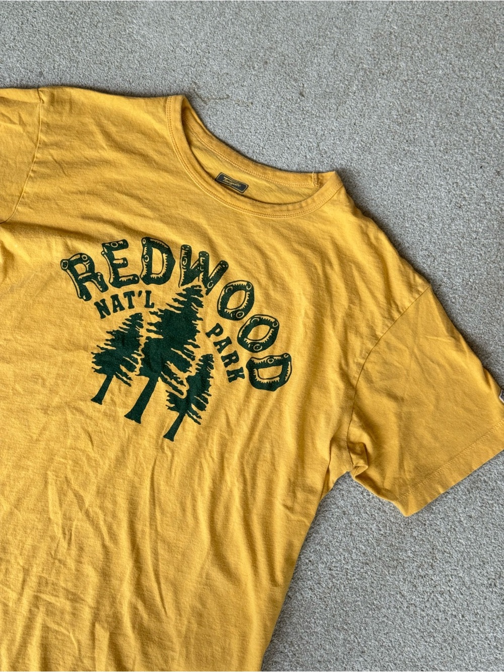 Unisex Redwood Nat’l Park Graphic Short Sleeve Tee - Mustard - Picture 4 of 7